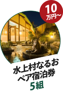 水上村なるおペア宿泊券イメージ画像